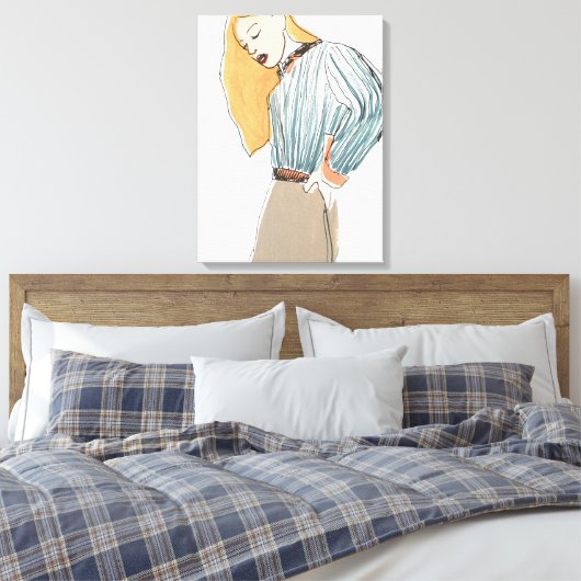Mode Vignette Canvas Afdruk (Insitu (Slaapkamer))