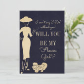 Mode vintage Serez-Vous Ma Carte Flower Girl (Debout devant)