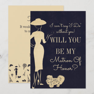 Mode vintage Soyez Ma Carte Matron D'Honneur