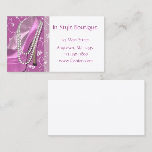 Mode Visitekaartje (Voorkant / Achterkant)