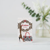 Mode Visitekaartje Handtas Leder Zebra 2 (Staand voorkant)