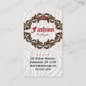 Mode Visitekaartje Handtas Leder Zebra 2 (Achterkant)