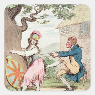 Mode voor het gemak of een goede grondwet..." vierkante sticker