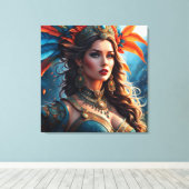 Mode vrouw beeldende kunst canvas afdruk (Insitu (Houten vloer))