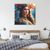 Mode vrouw beeldende kunst canvas afdruk (Insitu (Slaapkamer))