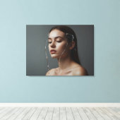 Mode vrouw beeldende kunst canvas afdruk (Insitu (Houten vloer))