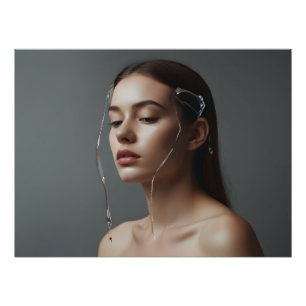 Mode vrouw beeldende kunst foto afdruk