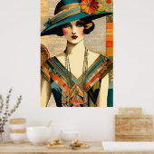  Mode Vrouw Poster (Keuken)