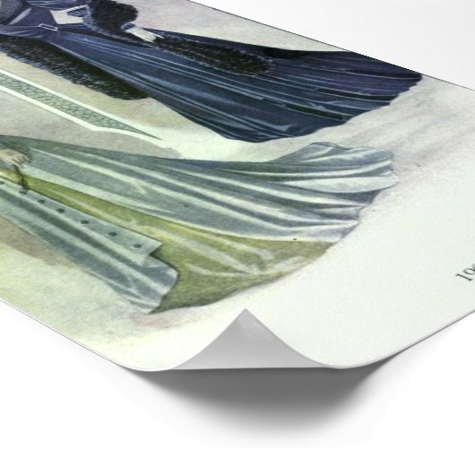 Mode vrouwen 1900 poster (Hoek)