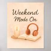 Mode Week-end Activé | Affiche d'Art Relaxante (Devant)