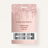 Mode winkel foto roos goud luxe badge (Achterkant)