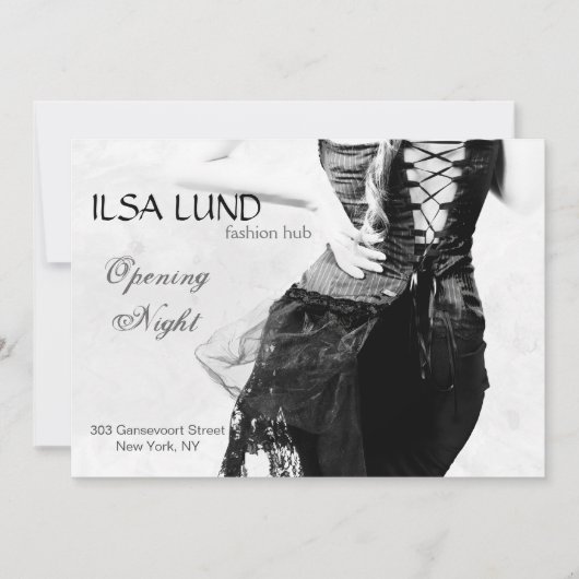 Mode Winkelopening nacht Kaart (Voorkant)