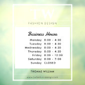 Mode Zakelijke uren Wit Semi-transparant Raamsticker (Vel 3)