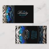 Mode Zebra Lace Blue Visitekaartje (Voorkant / Achterkant)