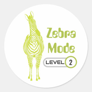 Mode Zebra Niveau 2, Autocollant personnalisable