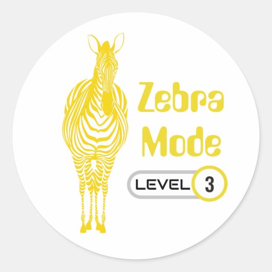 Mode Zebra Niveau 3, Autocollant personnalisable (Devant)