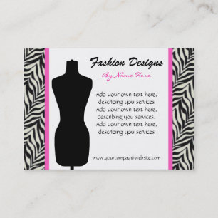 Mode Zebra Print Visitekaartje