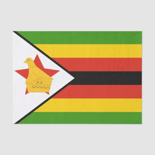 Mode zimbabwéenne, papier de soie drapeau zimbabwé (Recto)