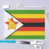 Mode zimbabwéenne, papier de soie drapeau zimbabwé (Artisanat)
