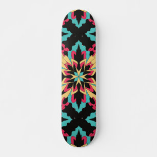 Mode zonder naadloze flora en glamour skateboard