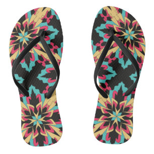 Mode zonder naadloze flora en glamour teenslippers