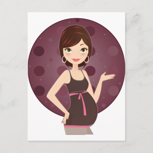 mode zwanger aankondigingskaart (Voorkant)