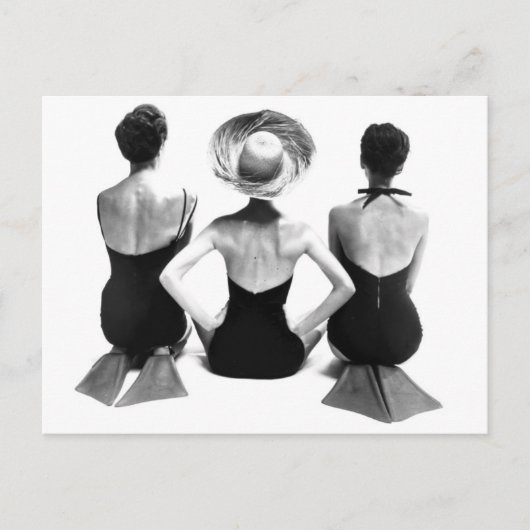 Mode zwemkleding 1950 briefkaart (Voorkant)