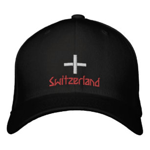 Mode Zwitserland en Zwitserse vlag/Patriotten Geborduurde Pet