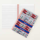 Modebewuste Rood&Wit Sportieve Sportauto's Enthous Notitieboek (Binnen)