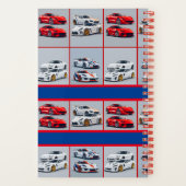 Modebewuste Rood&Wit Sportieve Sportauto's Enthous Notitieboek (Achterkant)