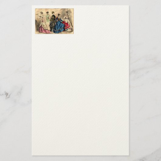 Modebewuste victoriaanse dames briefpapier (Voorkant)
