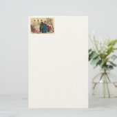 Modebewuste victoriaanse dames briefpapier (Staand voorkant)