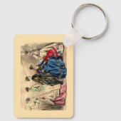Modebewuste victoriaanse dames sleutelhanger (Achterkant)