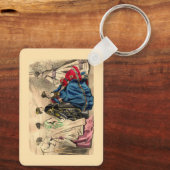 Modebewuste victoriaanse dames sleutelhanger (Achterkant)