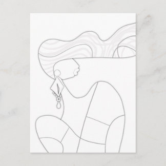 Modebewuste vrouw DIY mode kleuren moderne kunst Briefkaart