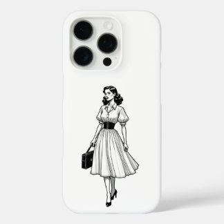 Modeglamour uit de jaren 50 iPhone 16 pro hoesje