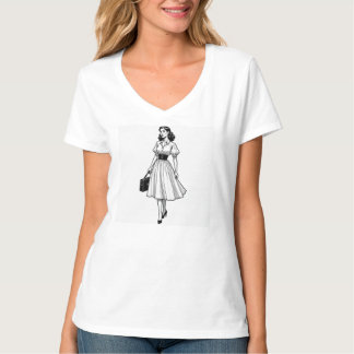 Modeglamour uit de jaren 50 t-shirt