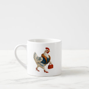 Modekip met Handtas Espresso Kop