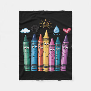 Modekrijt Mood Kleurkrijtjes Vrijdag Onderwijs Fleece Deken