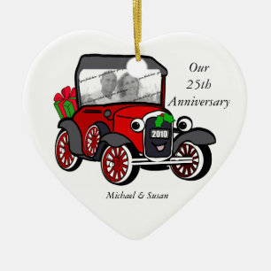 Model A Foto van Kerstmis Keramisch Ornament