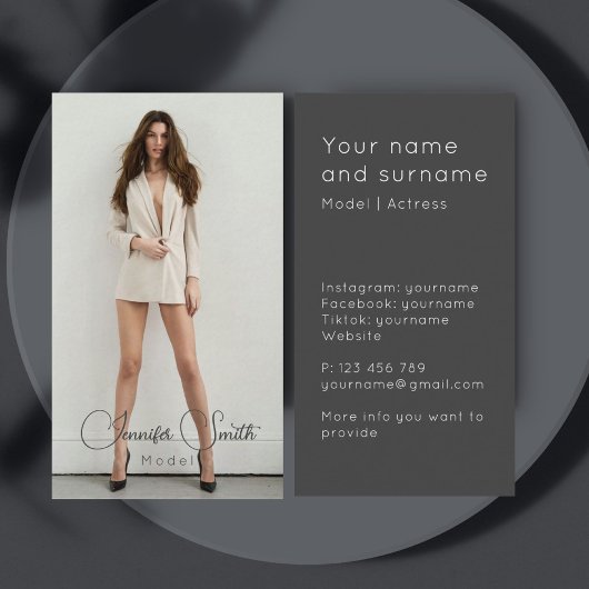 Model Acress ajoutez votre propre Carte de visite 