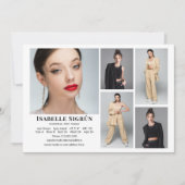 Model Acteur 5 Foto Comp Kaart Sjabloon 5x7 Wit (Voorkant)