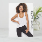 Model Acteur Comp Kaart | 3 Foto's en QR-code (Staand voorkant)