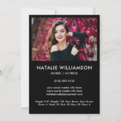 Model Actor 2 Foto Comp Kaart 5x7 zwart-wit (Achterkant)