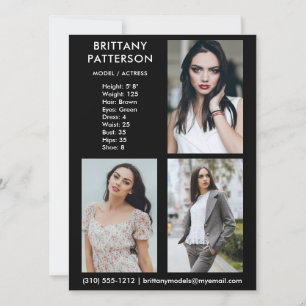 Model Actor 3 Foto Pro Comp Kaart