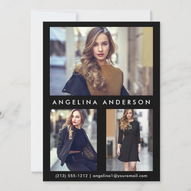 Model Actor 3 Fotocomp Kaart - zwart vooraan (Voorkant)