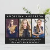 Model Actor 3 Fotocomp Kaart - Zwart vooraan (Staand voorkant)