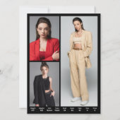 Model Actor 4 Foto 5.5x7.5 Comp Kaart Sjabloon (Achterkant)