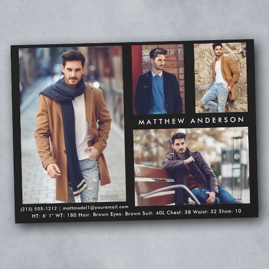 Model Actor 4 Foto - Blk Front Comp Kaart