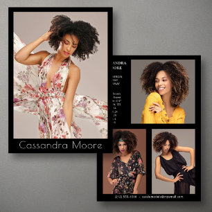 Model Actor 4 Foto Tweezijdige Comp Kaart Sjabloon